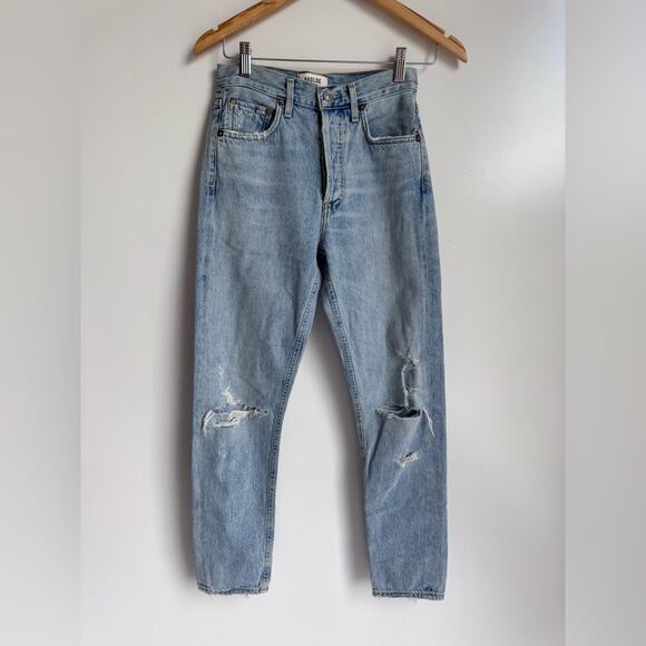 Agolde Jamie High Rise Classic in Shakedown Size 23 or 0 100% Cotton Straight - Picture 2 of 11